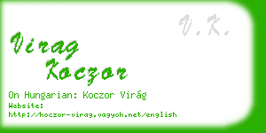 virag koczor business card